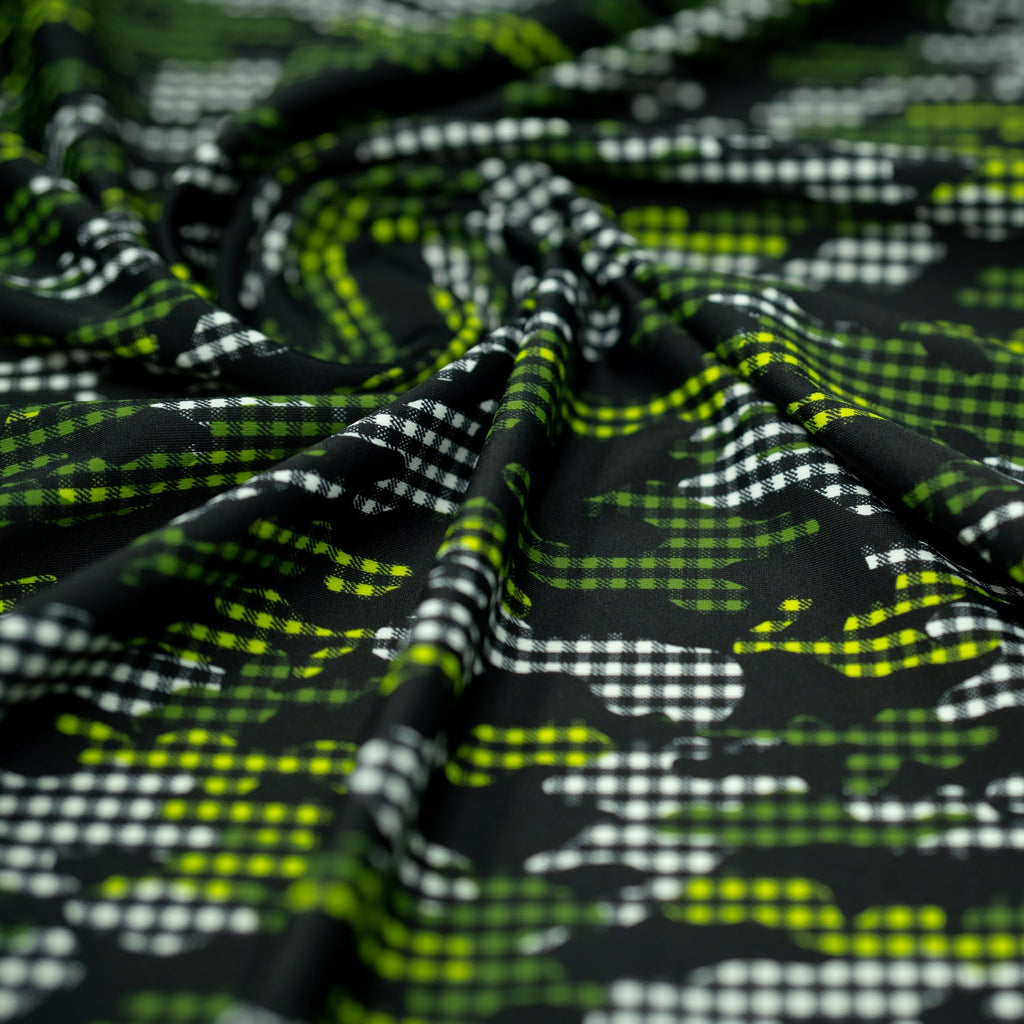 Camouflage Plaid Printed Spandex Fabric | CDW