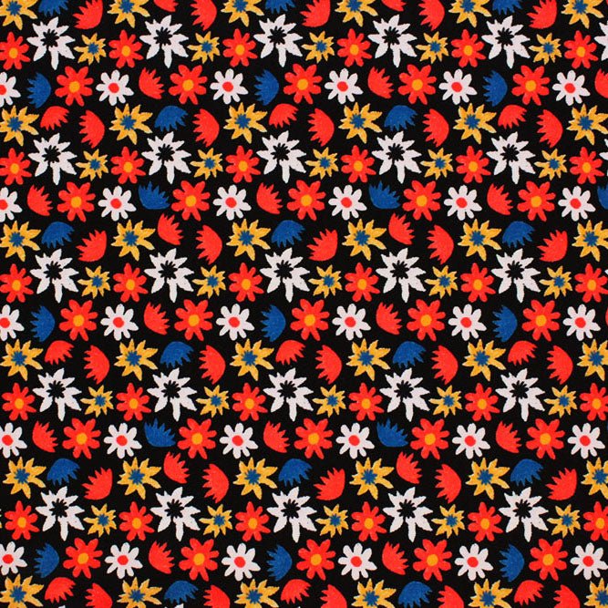 Pop Art Flowers Printed Spandex Fabric | CDW