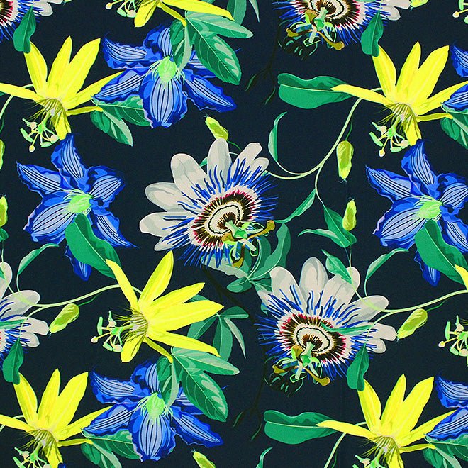 Underwater Flowers Printed Spandex Fabric | CDW