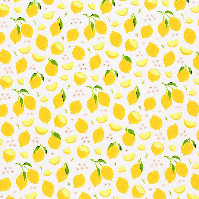 Lemony Lemons Printed Spandex Fabric | CDW