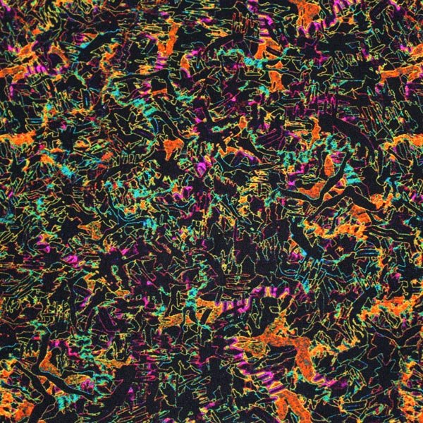 Brush Stroke Abstract Printed Spandex | CDW