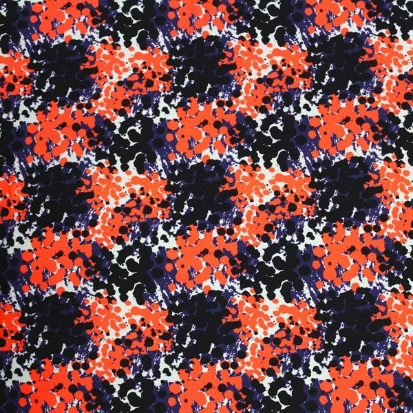 Abstract Spots Printed Spandex Fabric | CDW