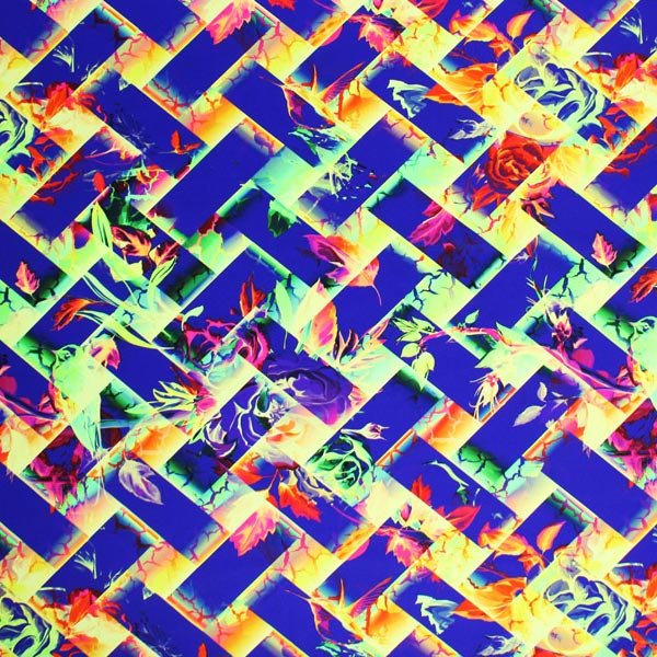 Rainbow Basket Weave Printed Spandex | CDW