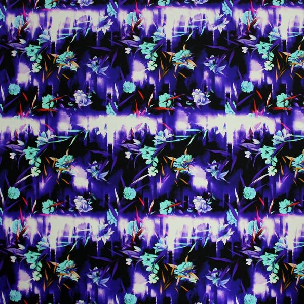 Electric Blossoms Printed Spandex | CDW