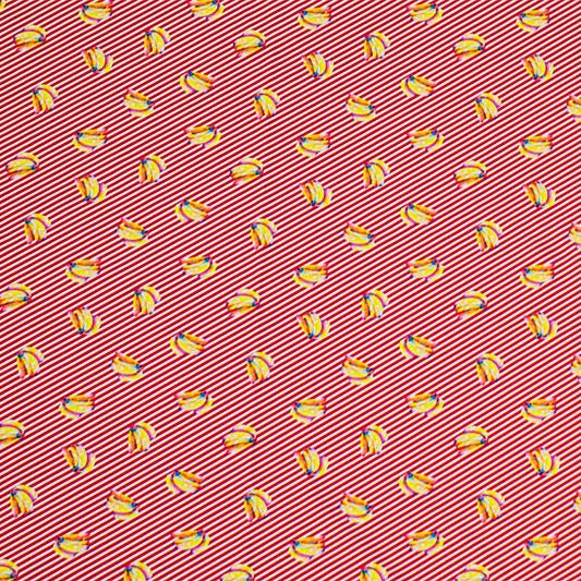 Bananas Red Stripes Printed Spandex | CDW
