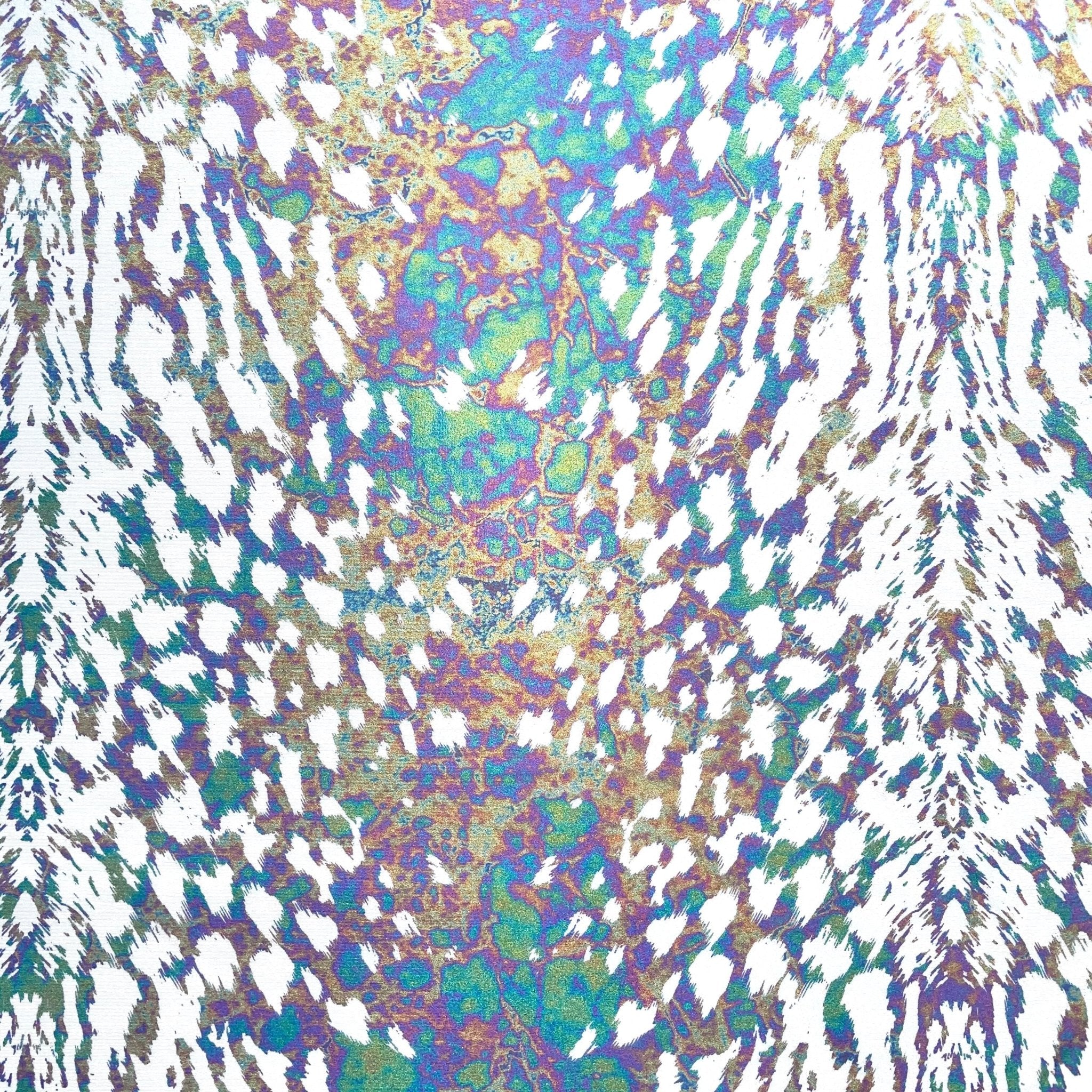 Naga Foil Printed Spandex Fabric | CDW