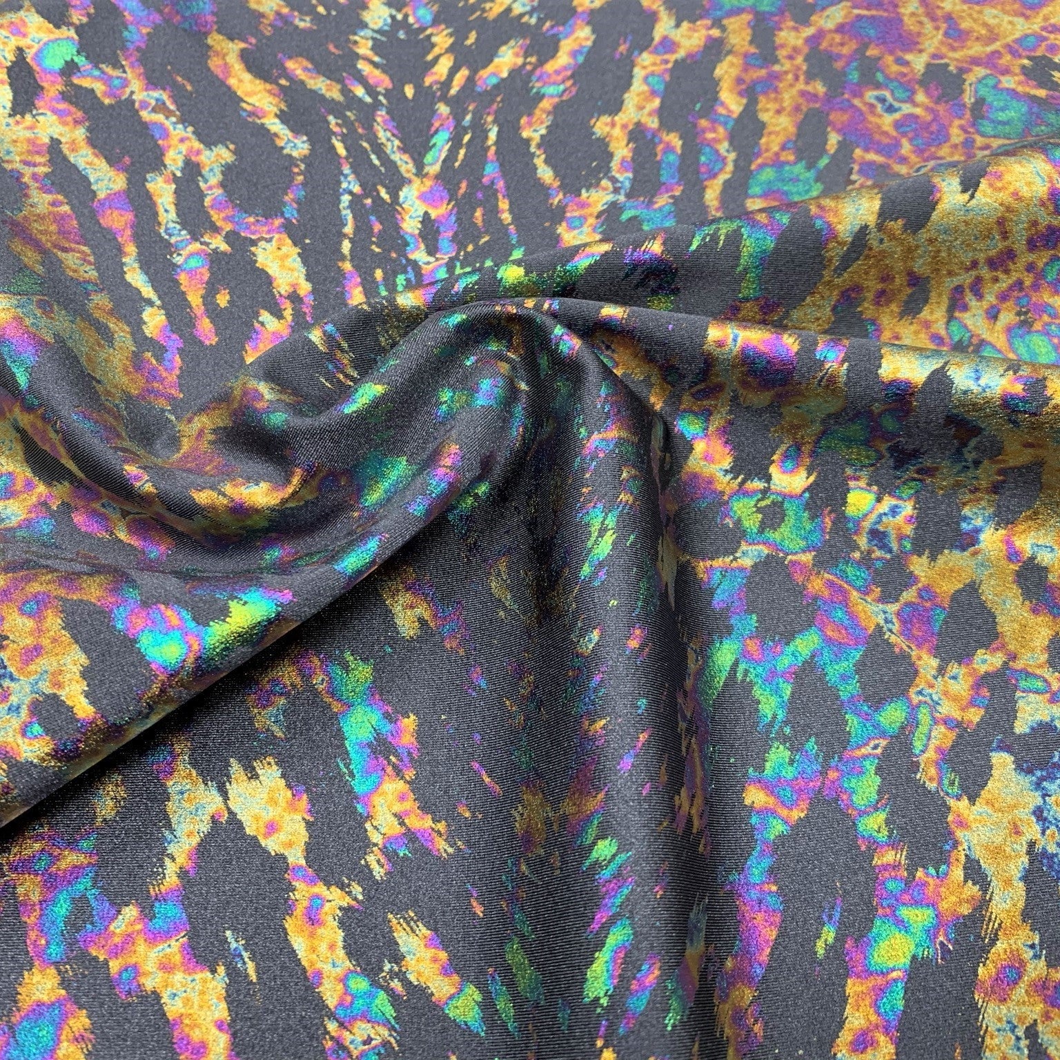 Naga Foil Printed Spandex Fabric | CDW
