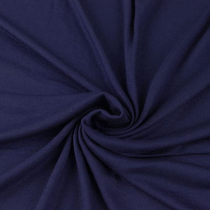 FabricLA 12oz Cotton Spandex Jersey Knit Fabric | Navy