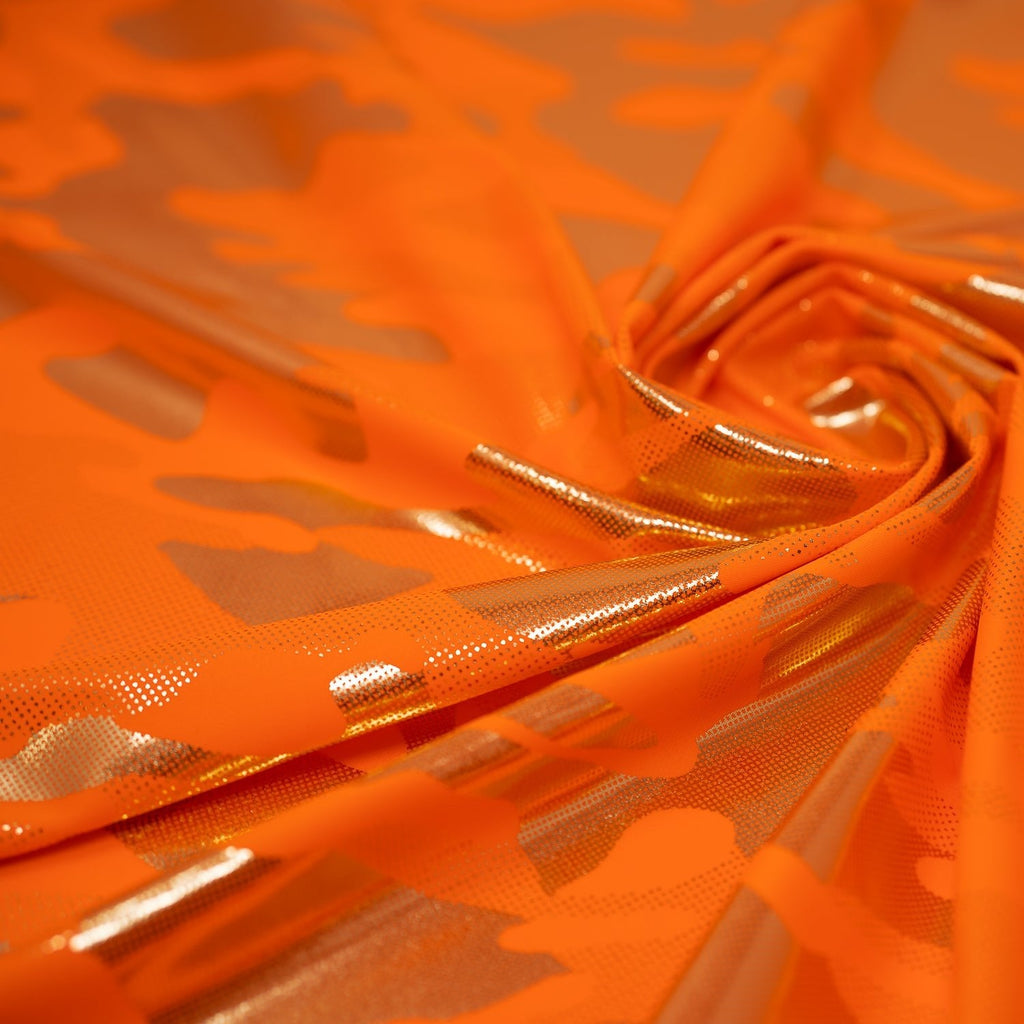 Neon Nugi Foil Printed Cationic Spandex Fabric | CDW