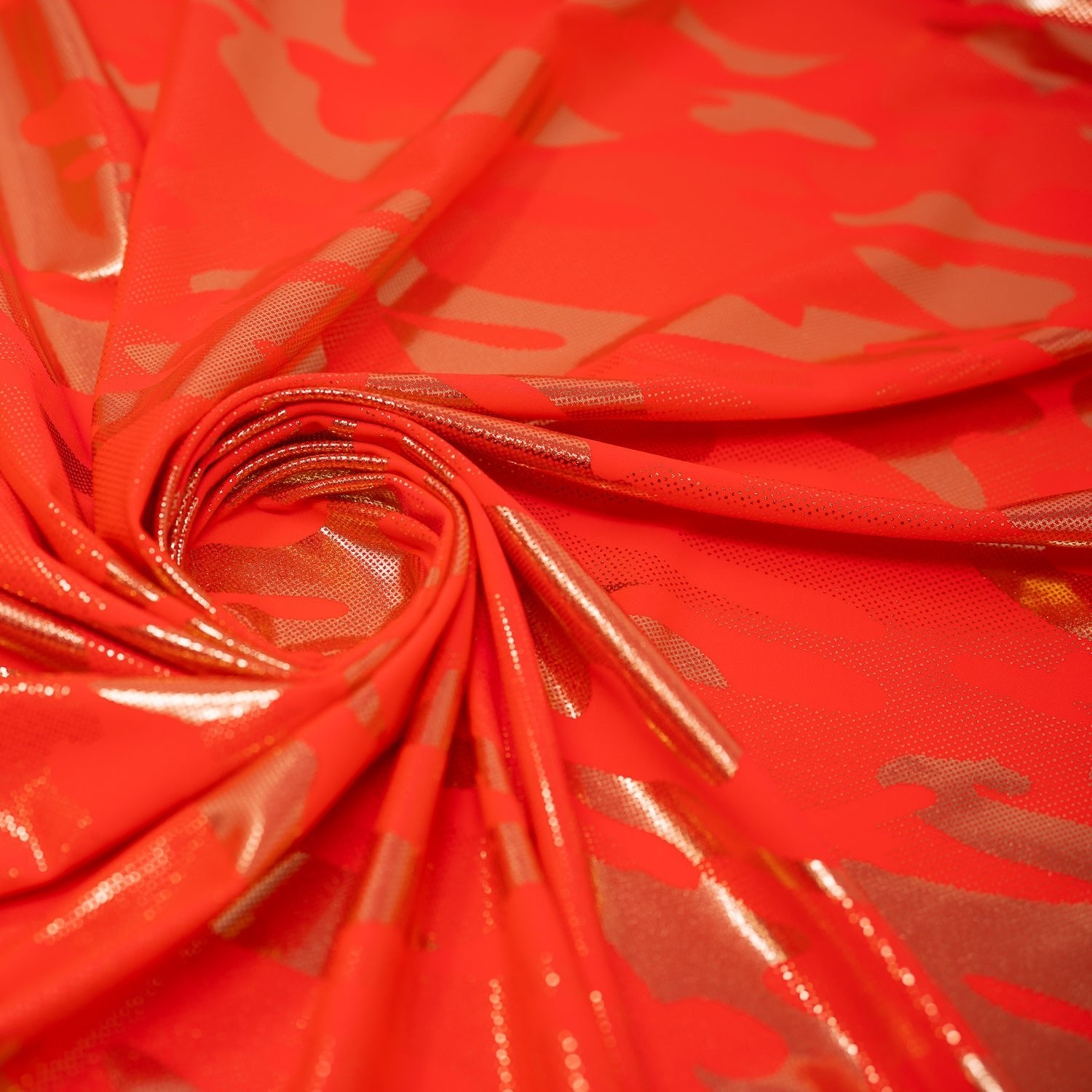 Neon Nugi Foil Printed Cationic Spandex Fabric | CDW