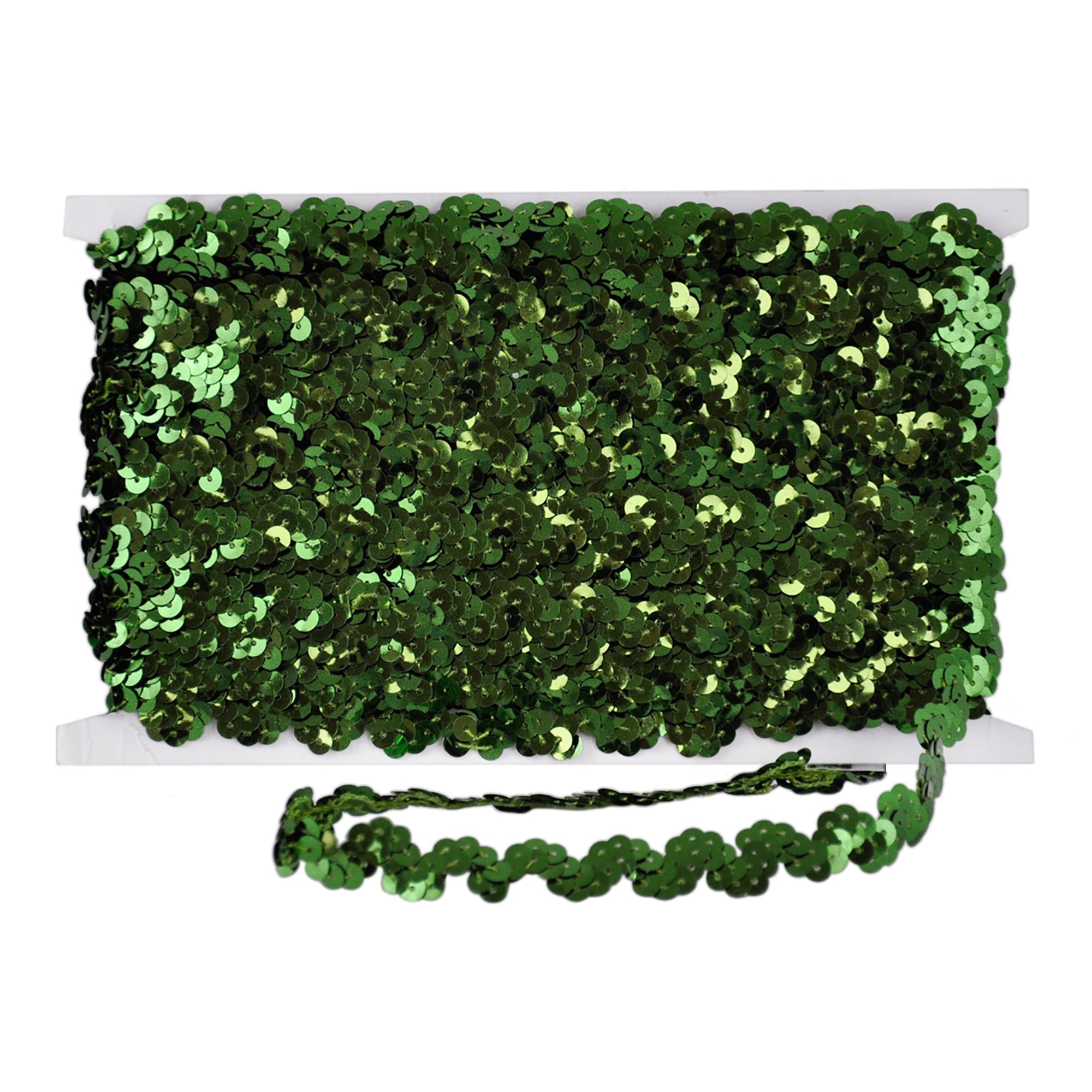 Non-Stretch Sequin Trim - 1/2" Width (25 Yard Roll) - BQ-304-25 Hunter Green