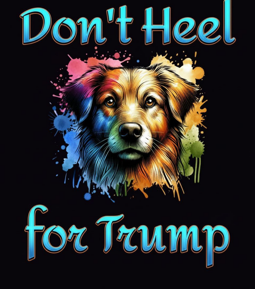 "Don't Heel for Trump" Dog T-Shirt | Lightweight