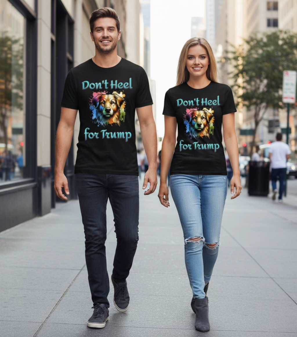 "Don't Heel for Trump" Dog T-Shirt | Lightweight