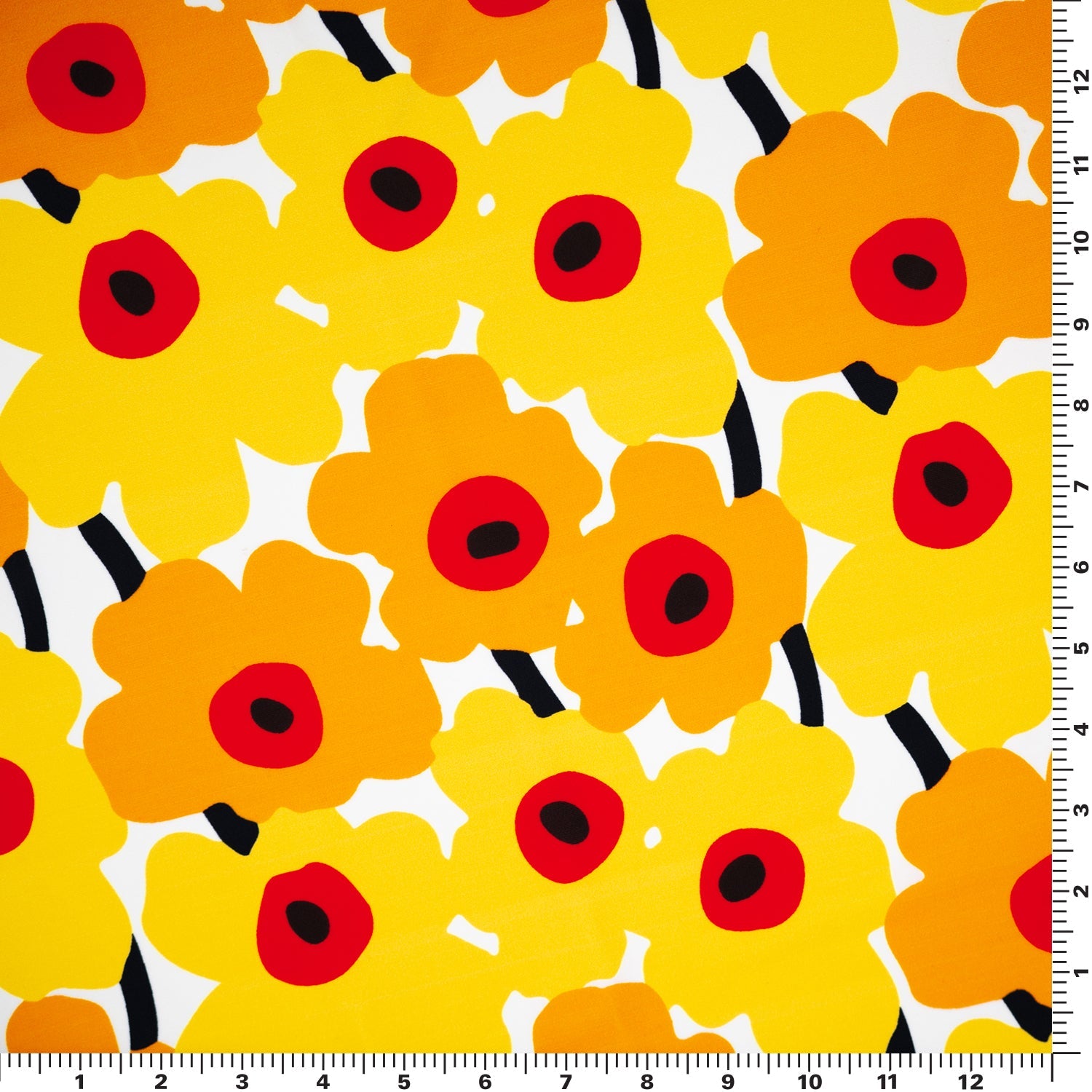 Painted Flower Power Printed Spandex Fabric | CDW