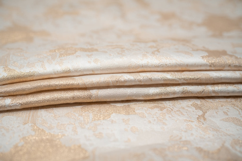 Peachy Clouds Metallic Brocade Fabric | CDW