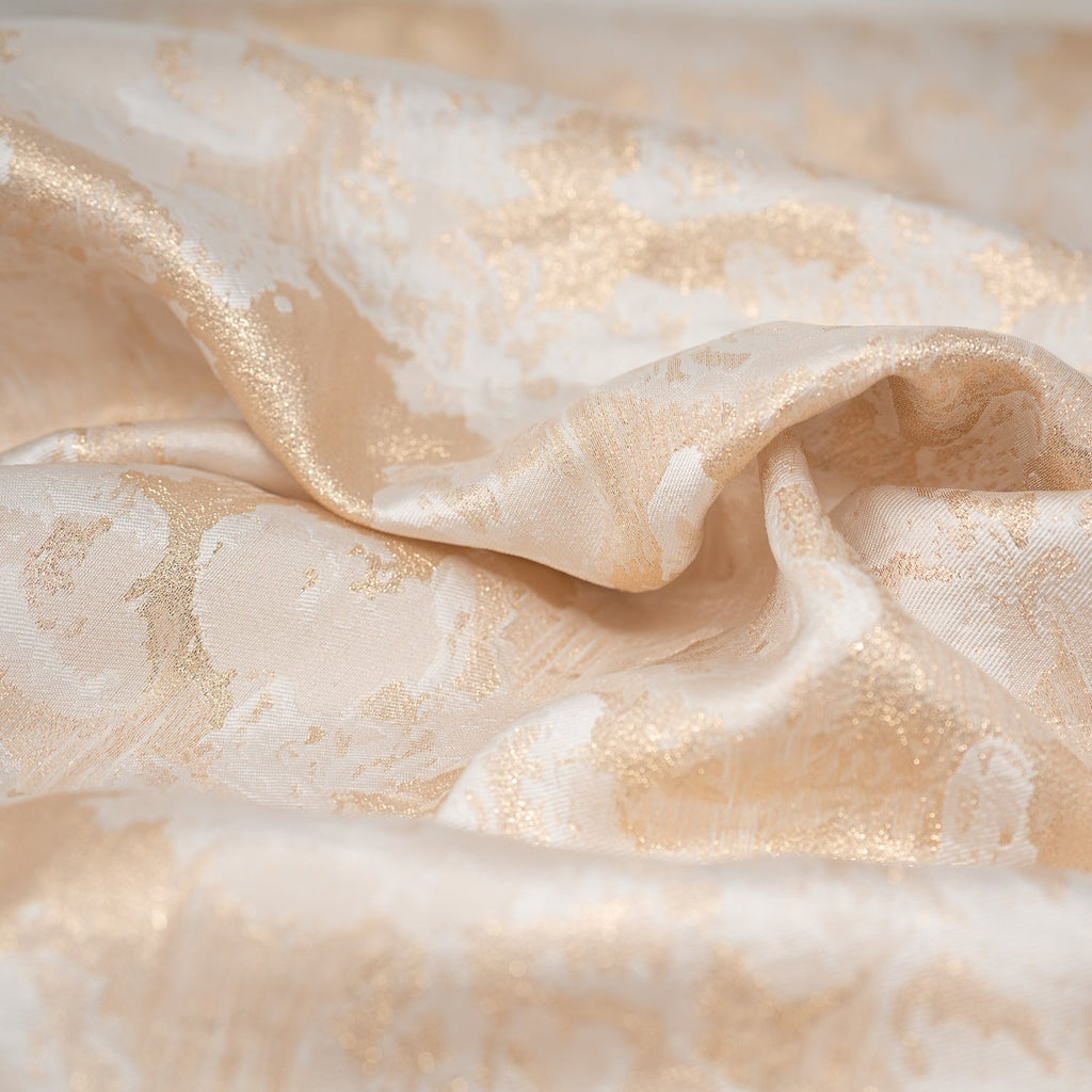 Peachy Clouds Metallic Brocade Fabric | CDW