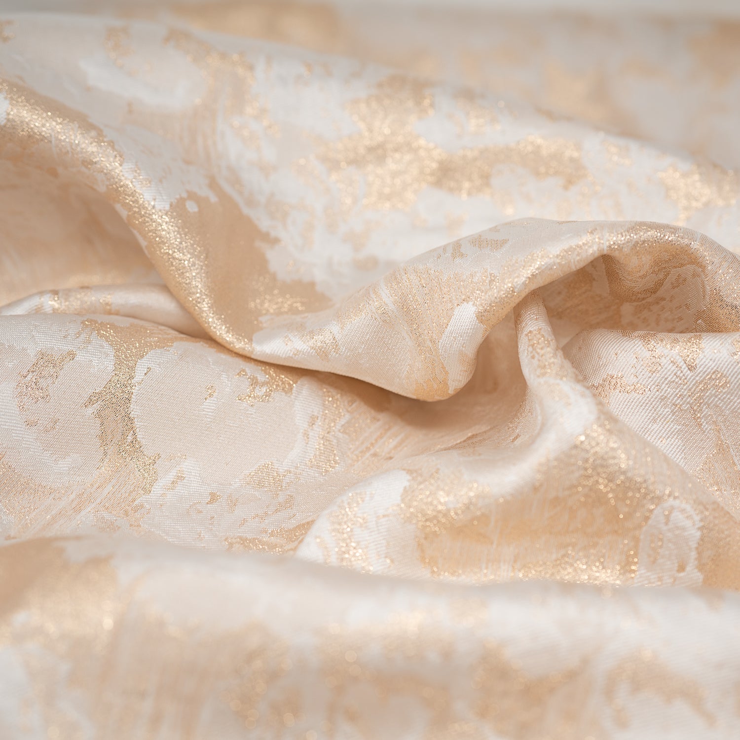 Peachy Clouds Metallic Brocade Fabric | CDW
