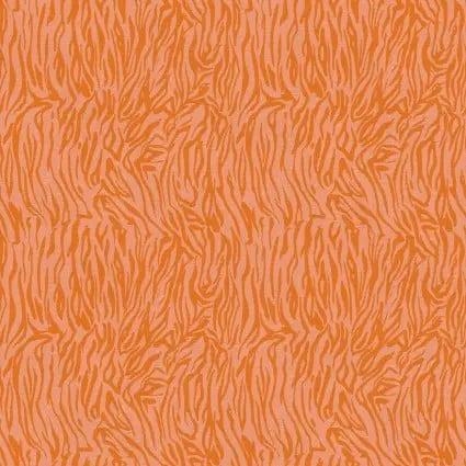 Pieces Of India Tiger Stripes Orange 43"/44" Fabric Per Yard