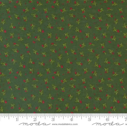 Pine Valley Pine Green Holly Berry 44"/45" Fabric Per Yard