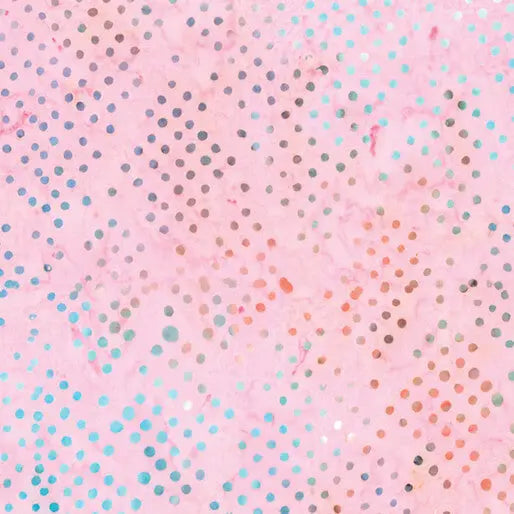 Pink Diamond Dots Cotton 44"/45" Fabric Per Yard