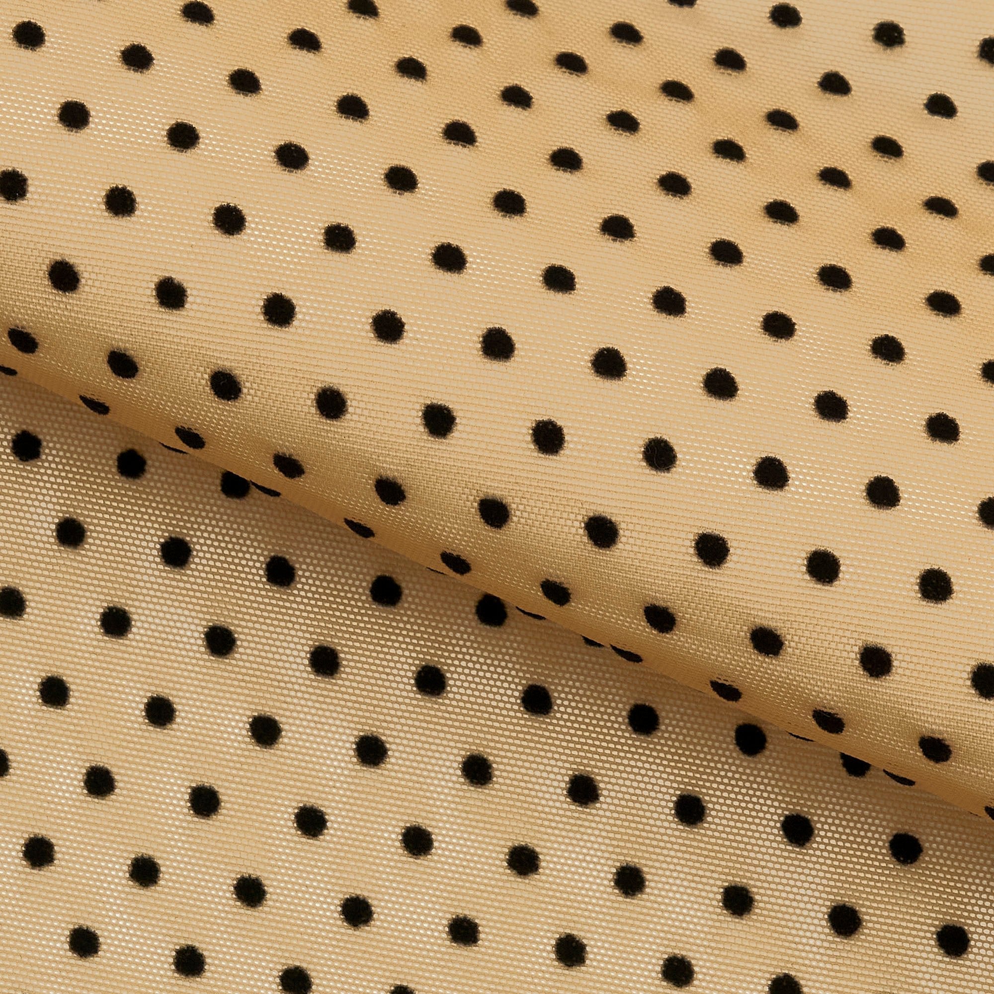 Polka Dot Flocked Stretch Mesh Fabric | CDW