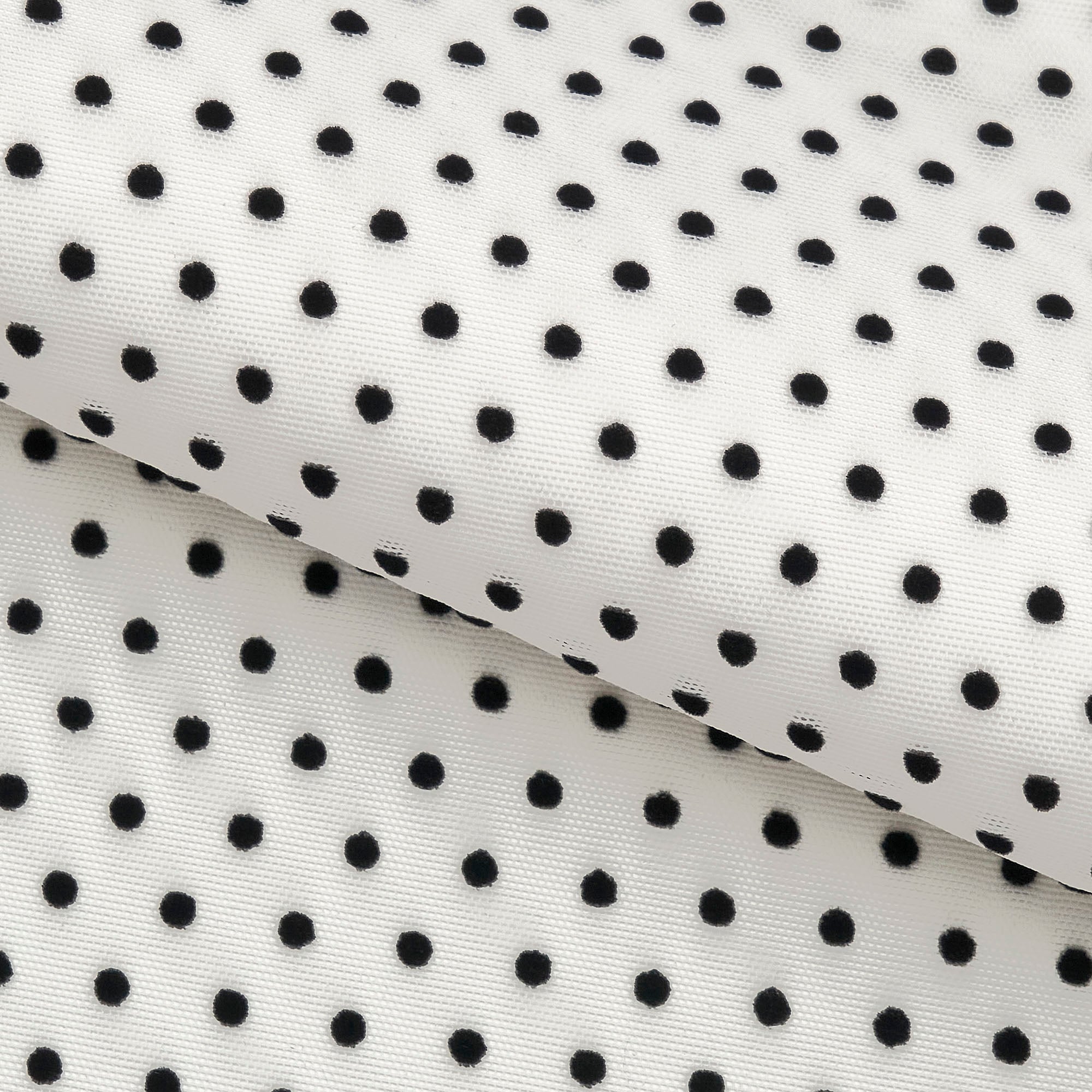 Polka Dot Flocked Stretch Mesh Fabric | CDW