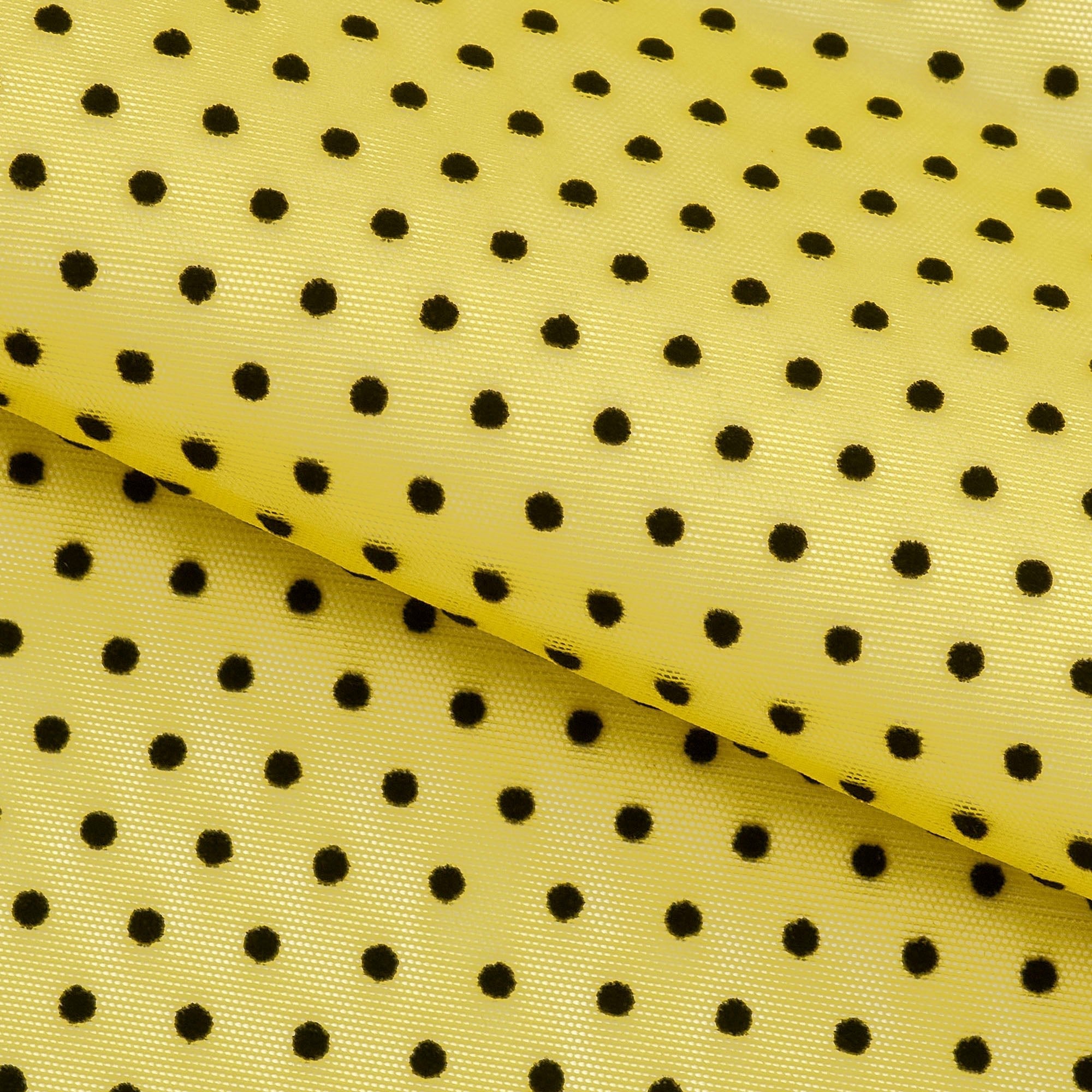 Polka Dot Flocked Stretch Mesh Fabric | CDW