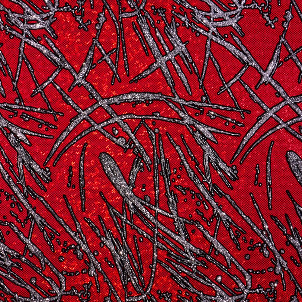 Pollock Shattered Glass Foiled Spandex Fabric | CDW