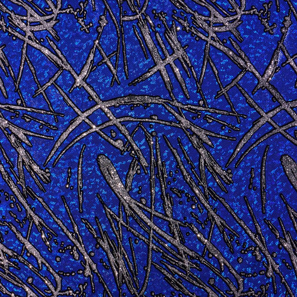 Pollock Shattered Glass Foiled Spandex Fabric | CDW