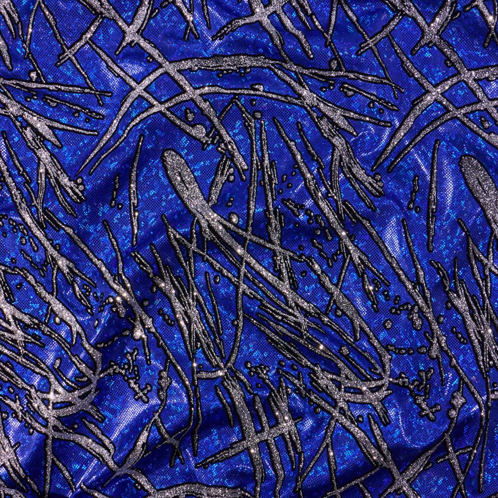 Pollock Shattered Glass Foiled Spandex Fabric | CDW