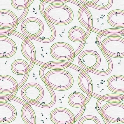 Press Play Treble Clef 43"/44" Fabric Per Yard