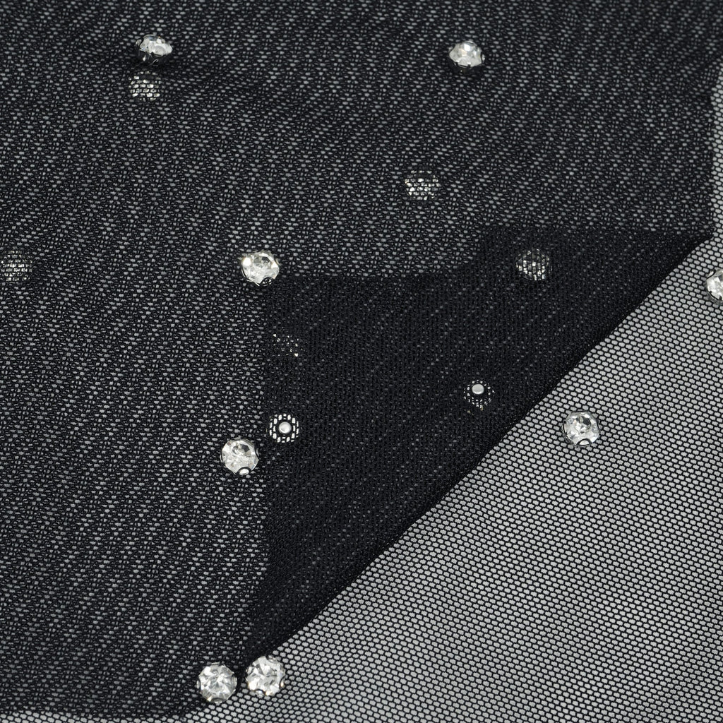 Stellar Rhinestone Stretch Mesh Fabric | CDW