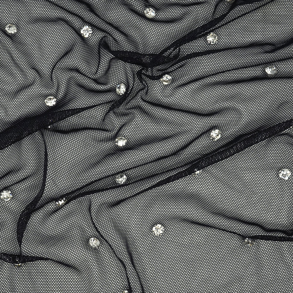 Stellar Rhinestone Stretch Mesh Fabric | CDW