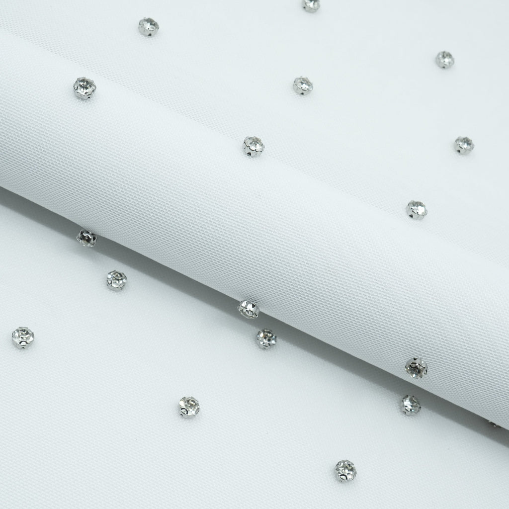 Stellar Rhinestone Stretch Mesh Fabric | CDW