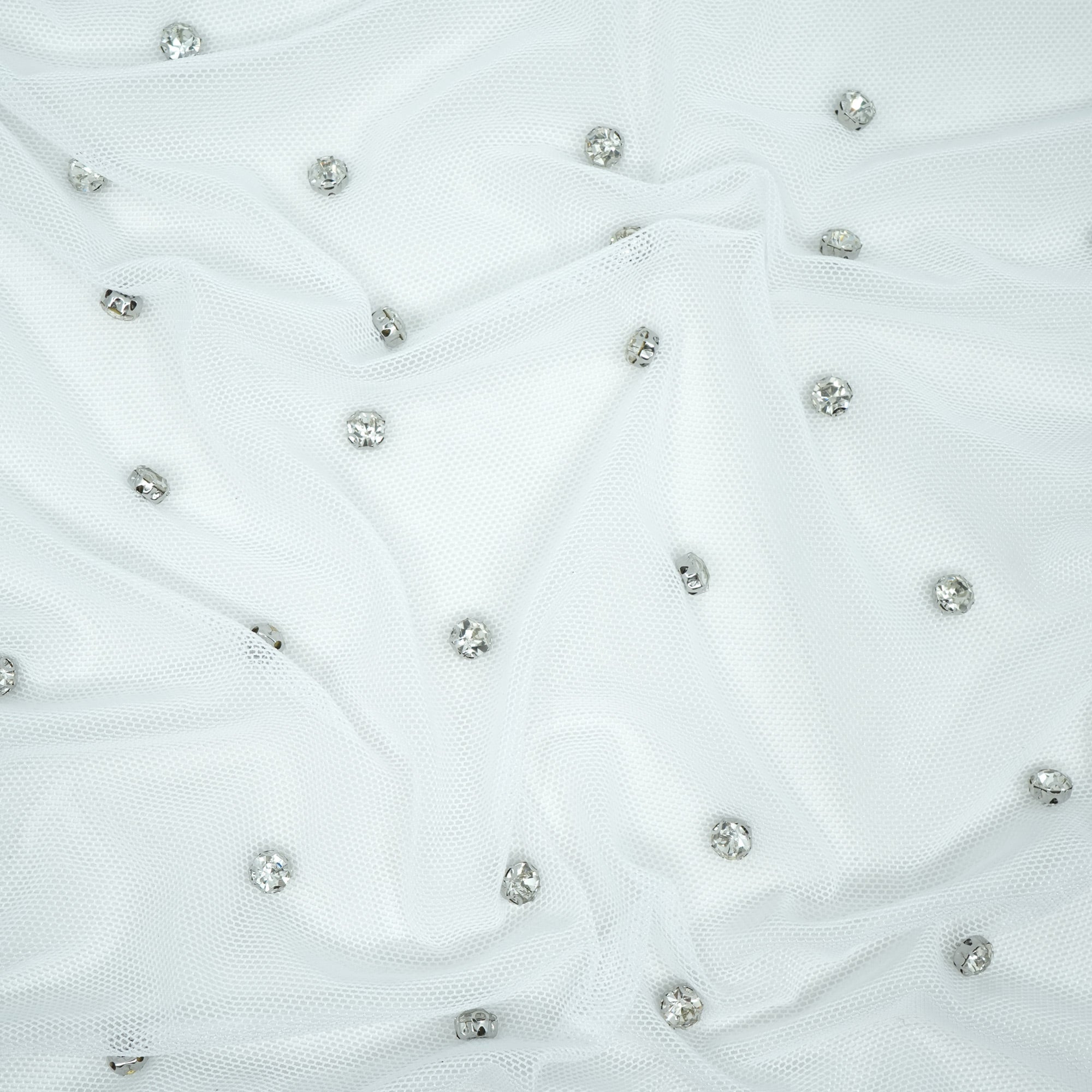 Stellar Rhinestone Stretch Mesh Fabric | CDW
