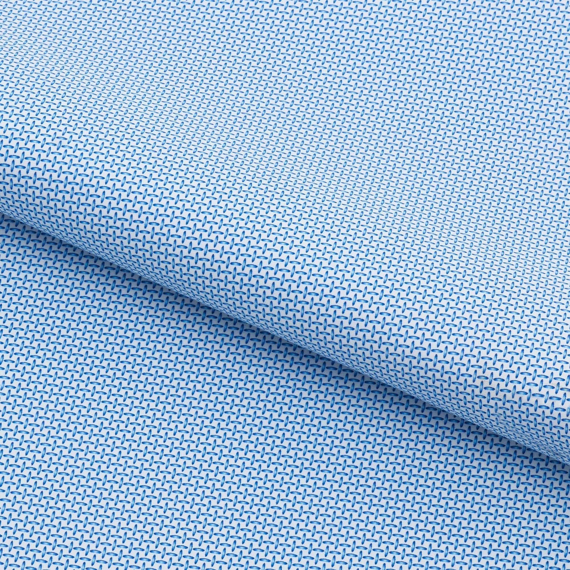 Sky Blue Cross Stitched Printed On Recycled Spandex Fabric | CDW