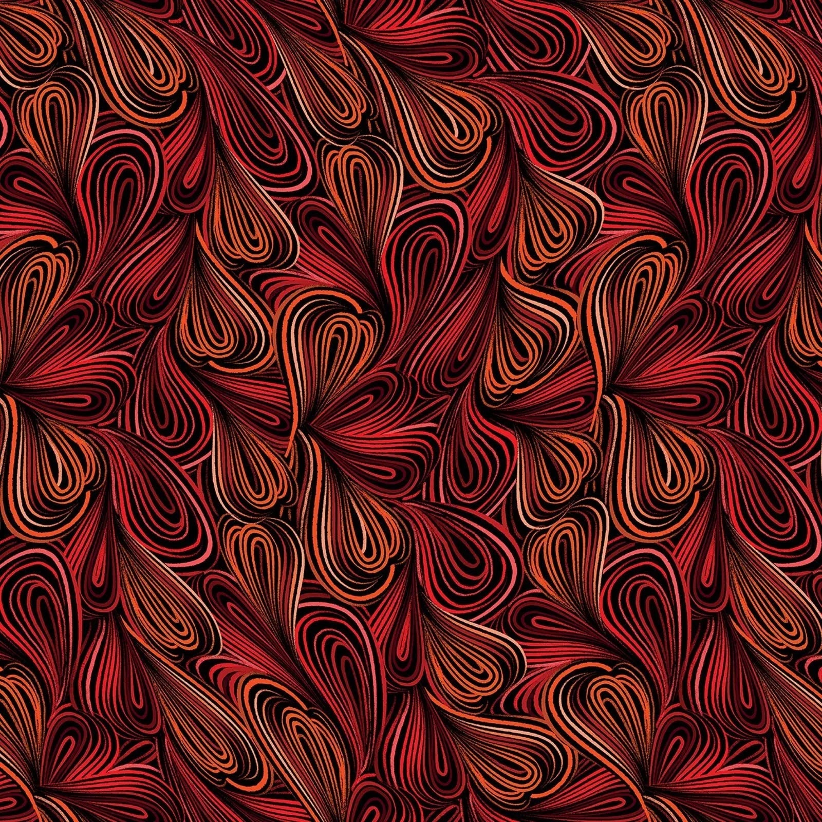 Red Color Flow Cotton Wideback Fabric per yard