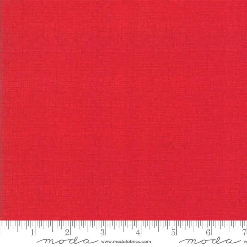 Red Crimson Thatched Cotton Wideback Fabric Per Yard