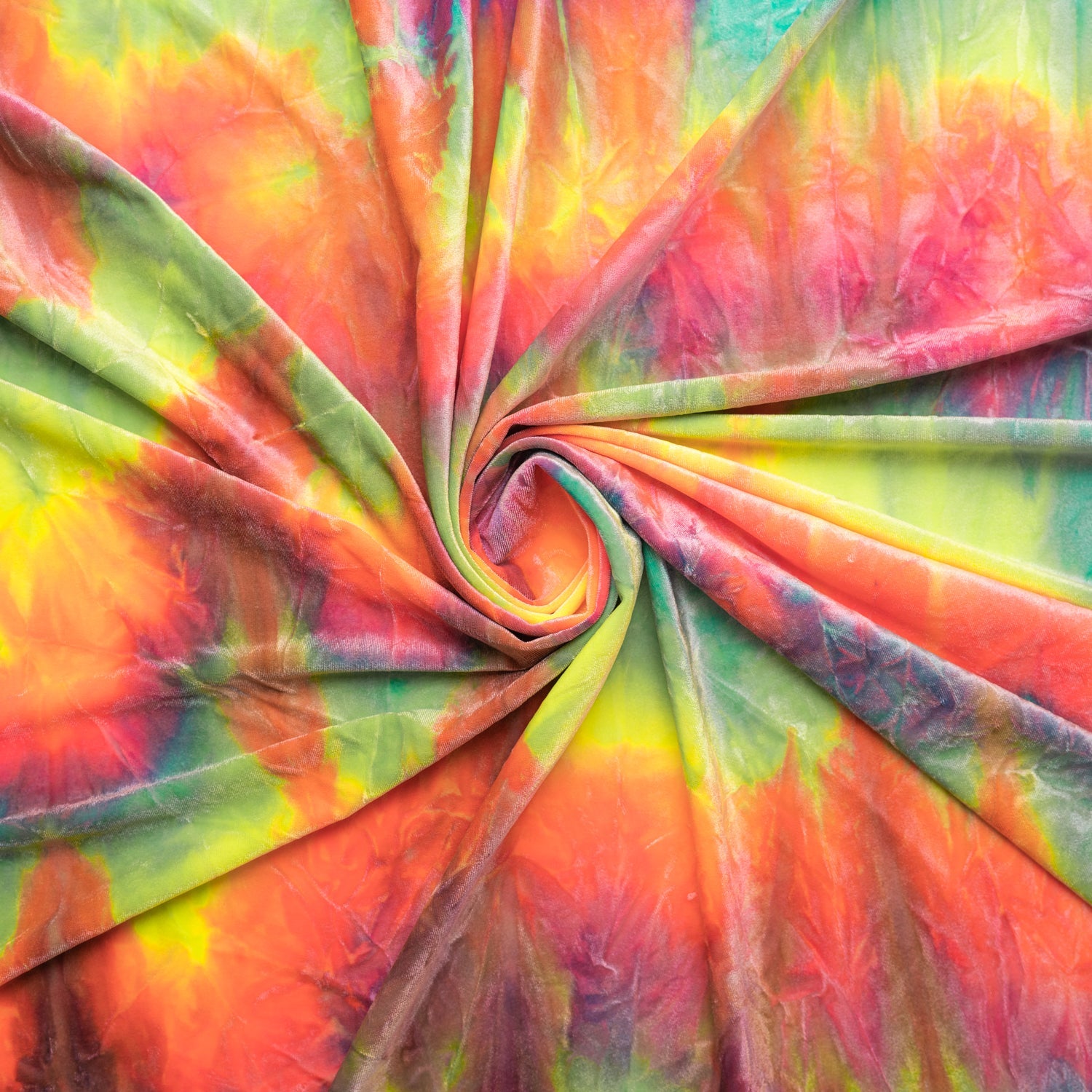 Renegade Tie Dyed Stretch Velvet Fabric | CDW