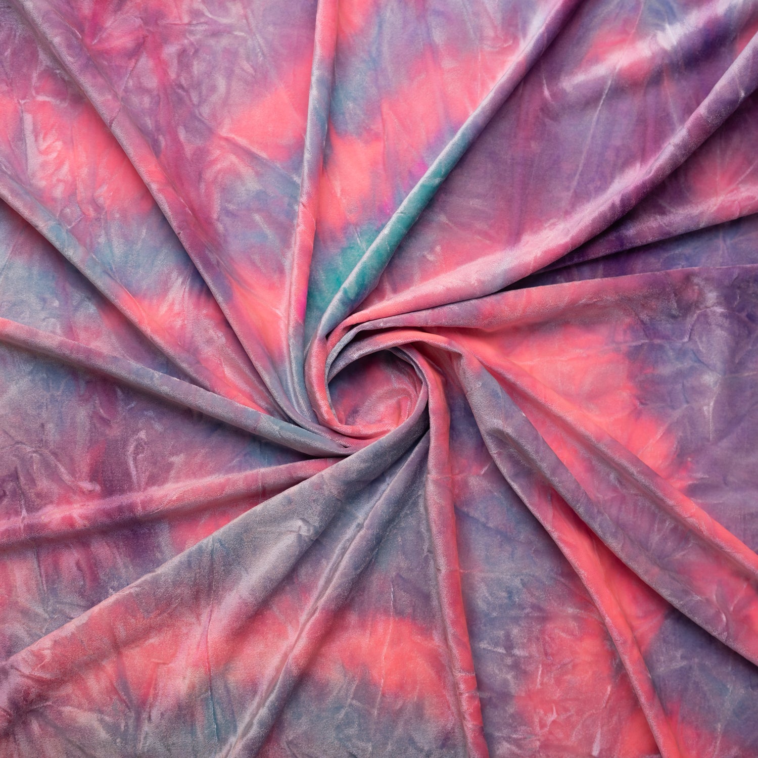 Renegade Tie Dyed Stretch Velvet Fabric | CDW