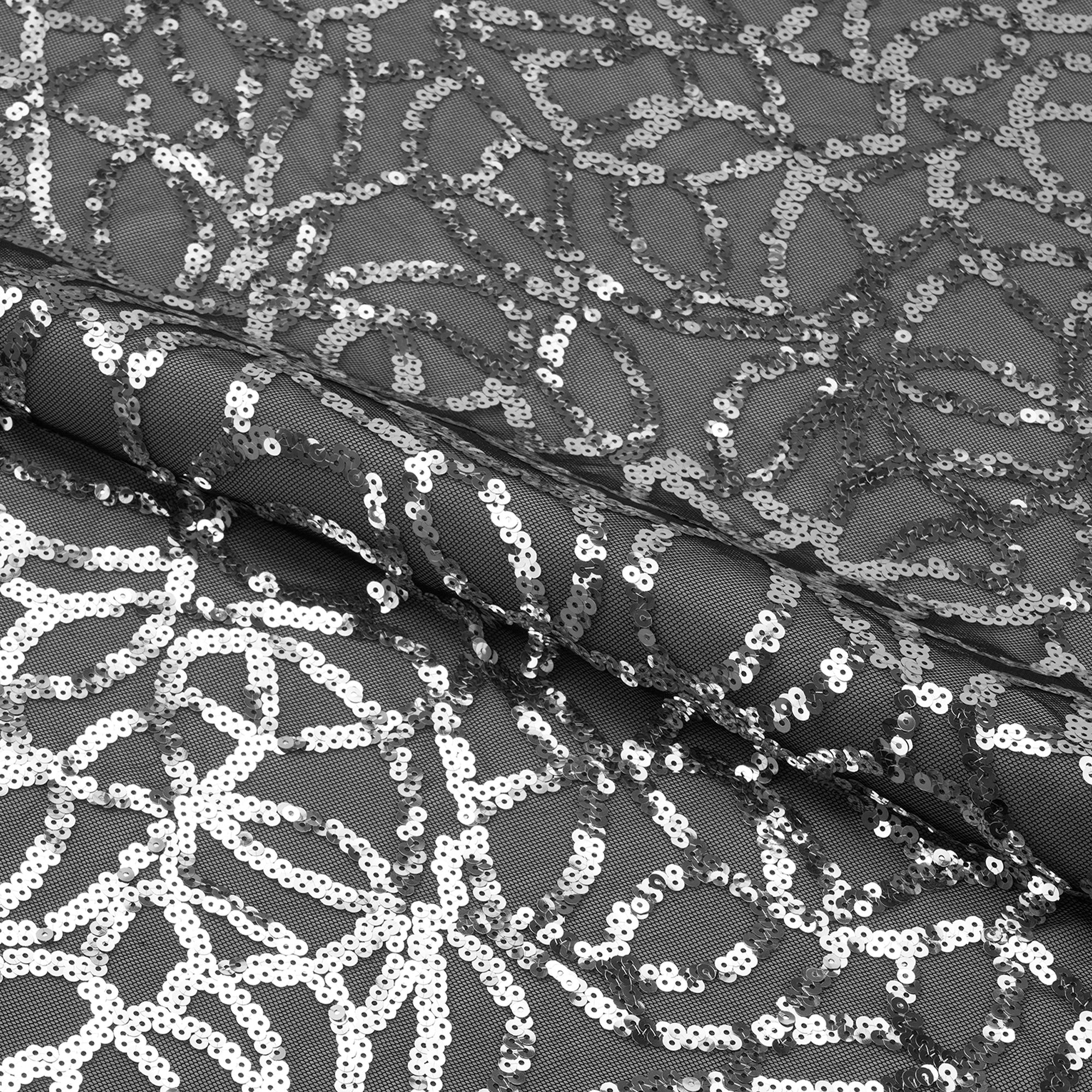 Revolve Sequin on Stretch Mesh Fabric | CDW