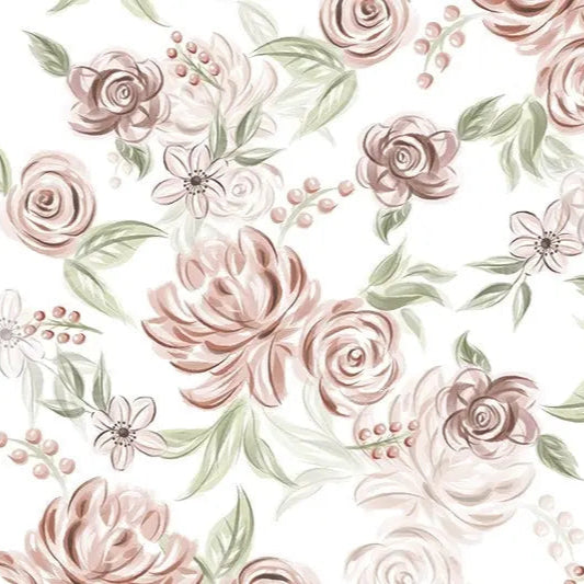 Rose Sweet Flowers Cloud Cuddle Fabric per yard
