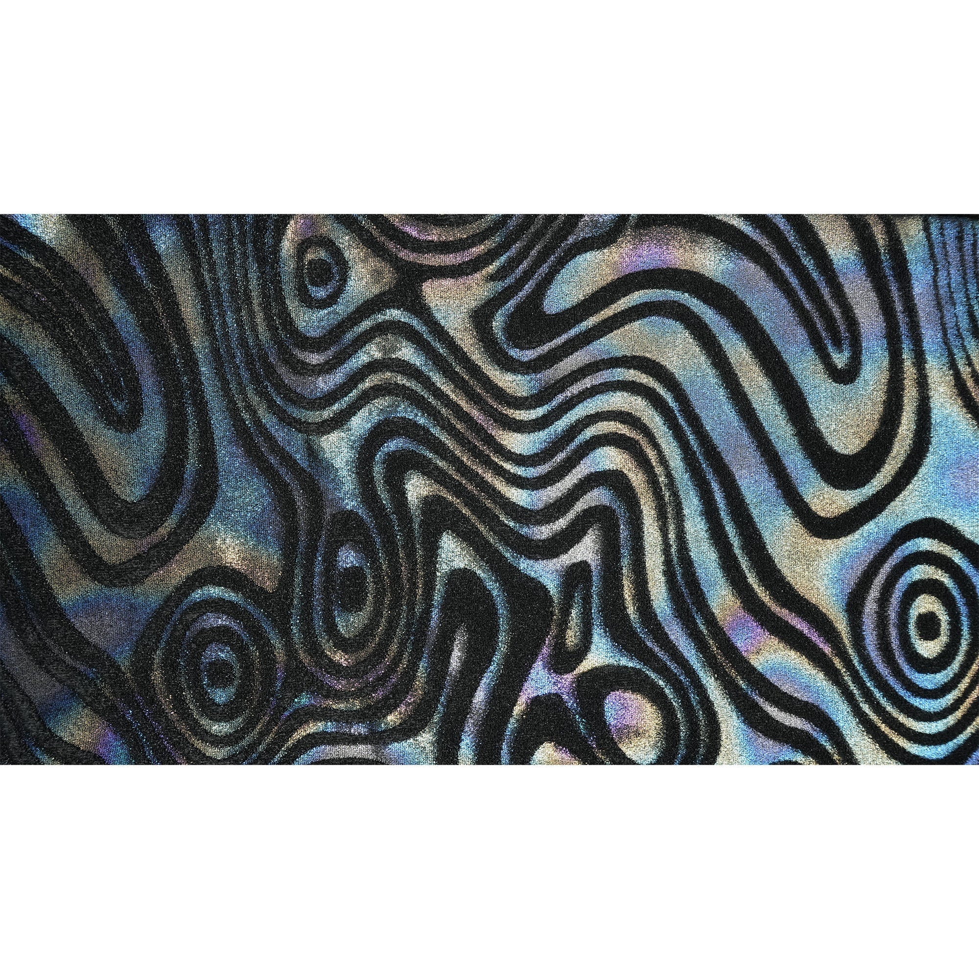 Sonic Swirl Embossed Foiled on Stretch Velvet Fabric | CDW