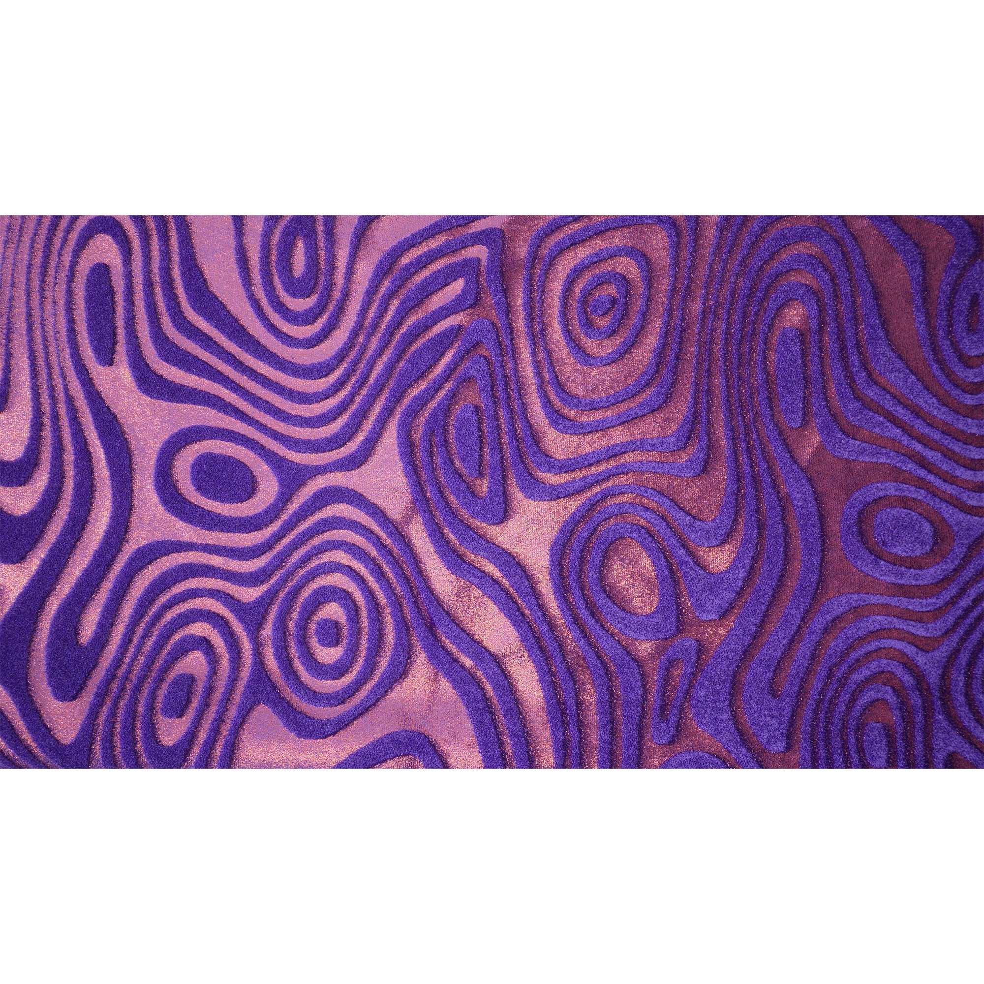 Sonic Swirl Embossed Foiled on Stretch Velvet Fabric | CDW