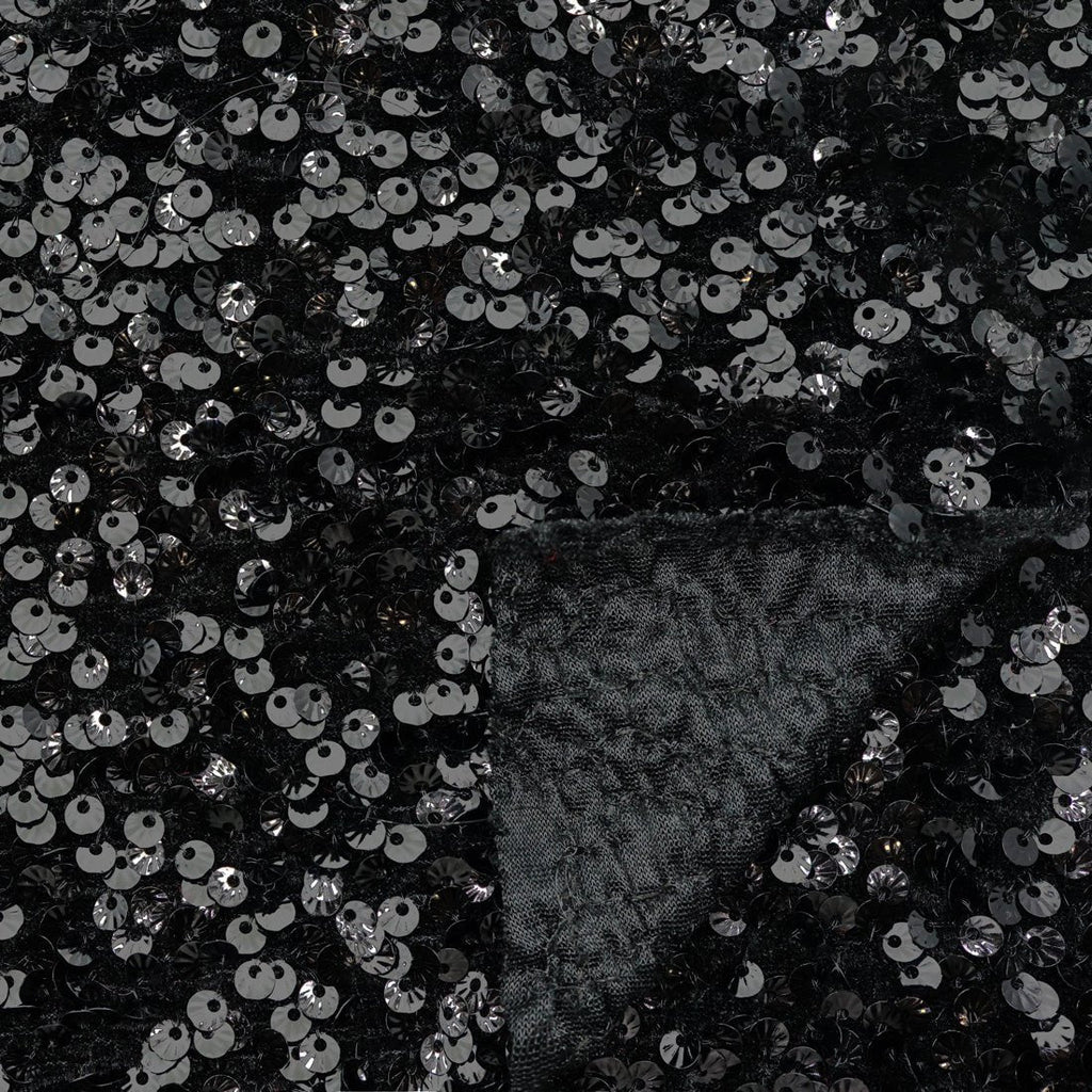 Sanibel Seashell Stretch Velvet Sequin Fabric | CDW