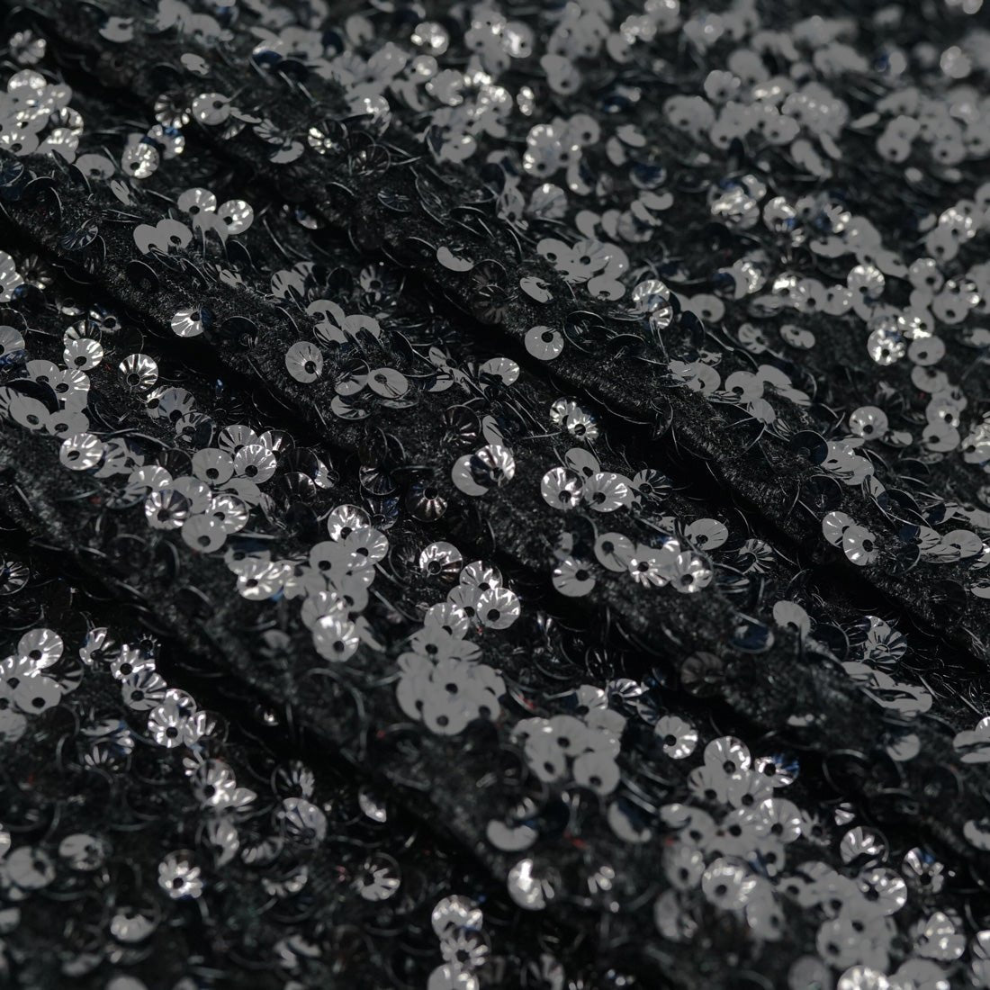 Sanibel Seashell Stretch Velvet Sequin Fabric | CDW