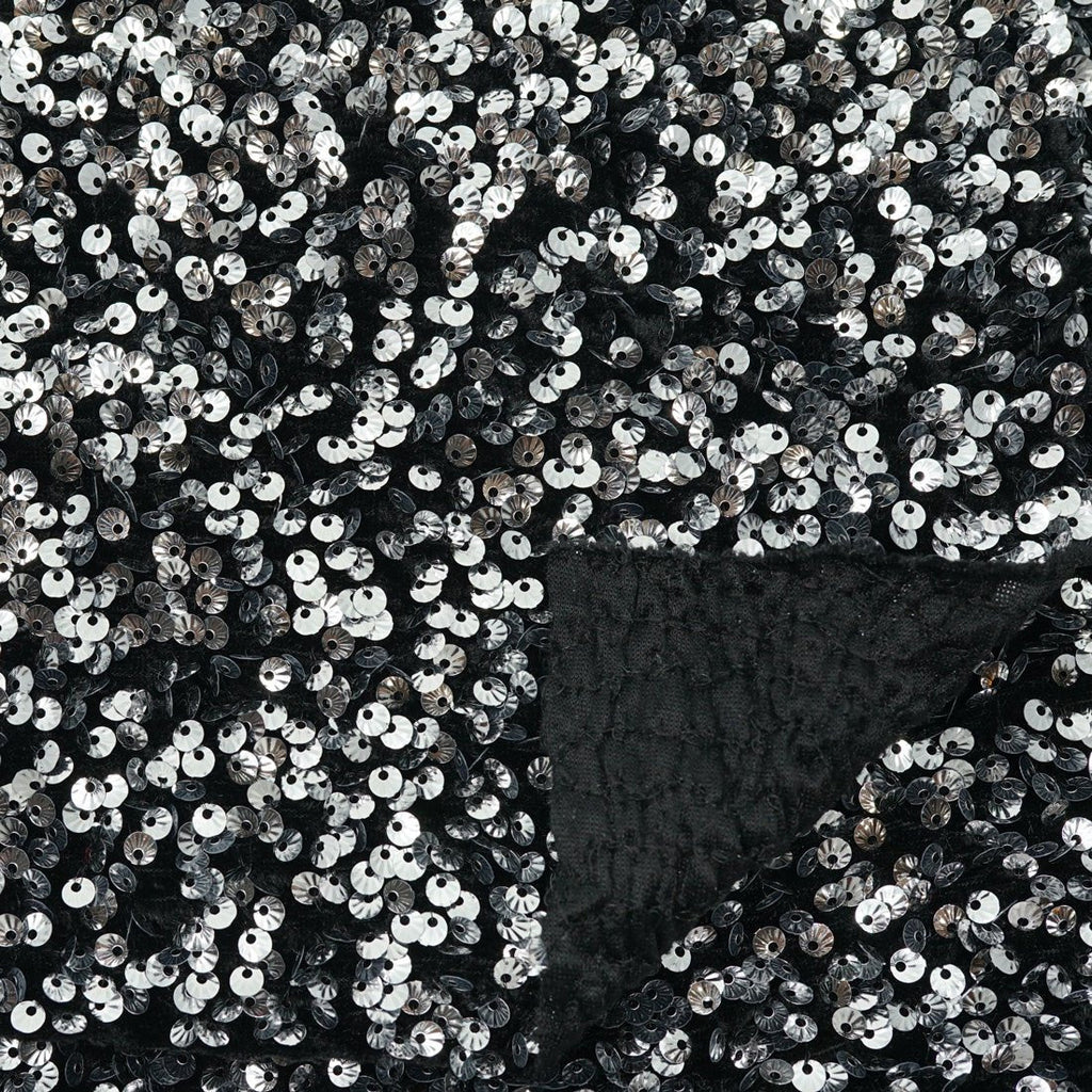 Sanibel Seashell Stretch Velvet Sequin Fabric | CDW