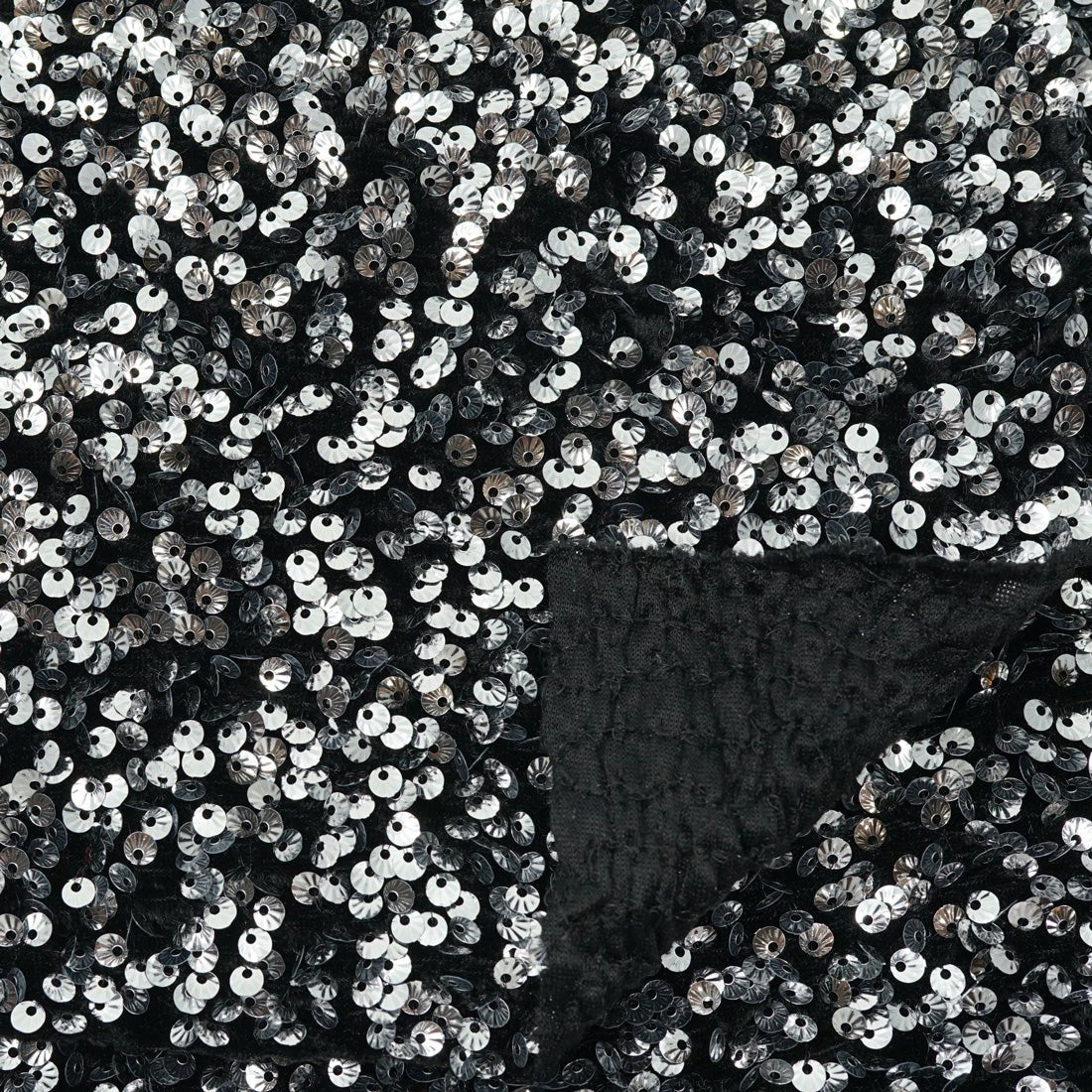 Sanibel Seashell Stretch Velvet Sequin Fabric | CDW