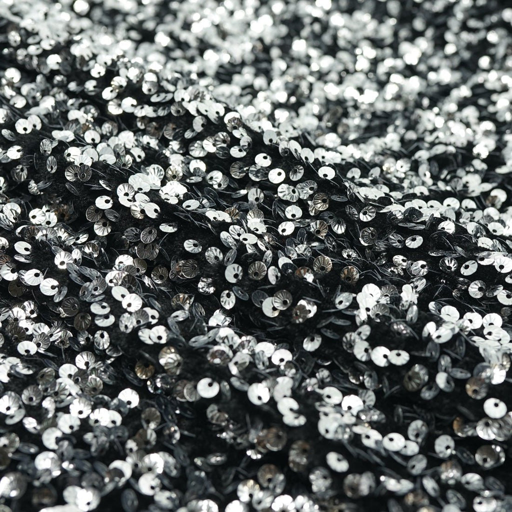 Sanibel Seashell Stretch Velvet Sequin Fabric | CDW