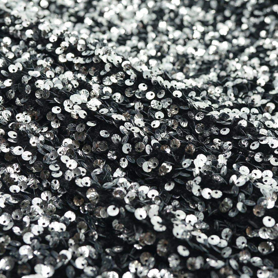 Sanibel Seashell Stretch Velvet Sequin Fabric | CDW